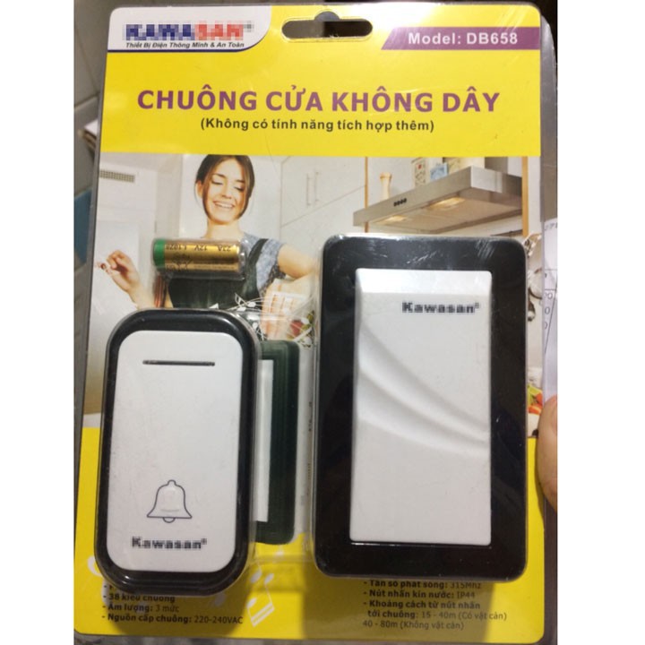 CHUÔNG CỬA KHÔNG DÂY KW-DB658