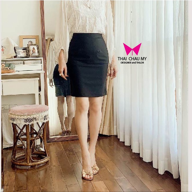 Chân váy công sở ngắn ôm body cạp cao, chân váy mini thời trang thiết kế Thái Châu Mỹ | BigBuy360 - bigbuy360.vn