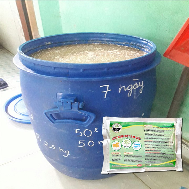 Chế phẩm vi sinh EM gốc dạng bột - Ủ phân cá, xử lý rác thải hữu cơ không mùi hôi - Làm phân bón - Gói 500g