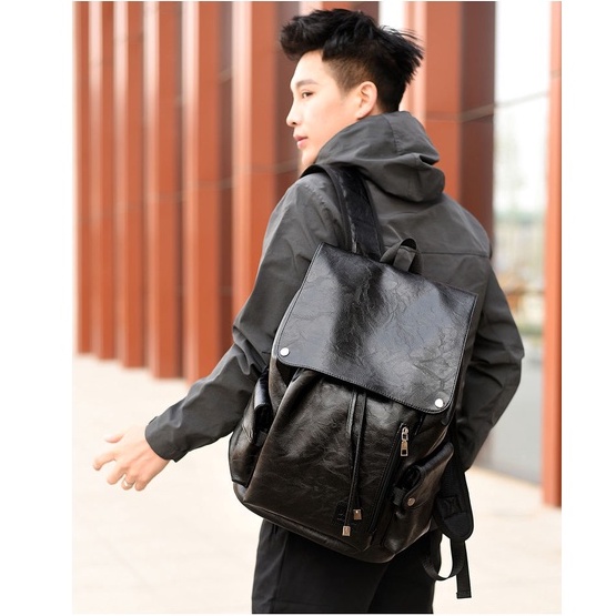 Balo da nam nữ thời trang Hàn Quốc Chất liệu chống thấm nước cao cấp balo đựng laptop 15.6inh