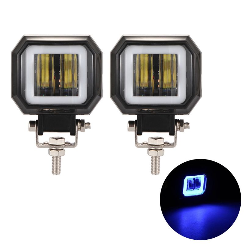 Set 2 Thanh Đèn LED Sương Mù Hình Vuông 40W Dành Cho Ô Tô / Xe Tải / Tàu Thuyền