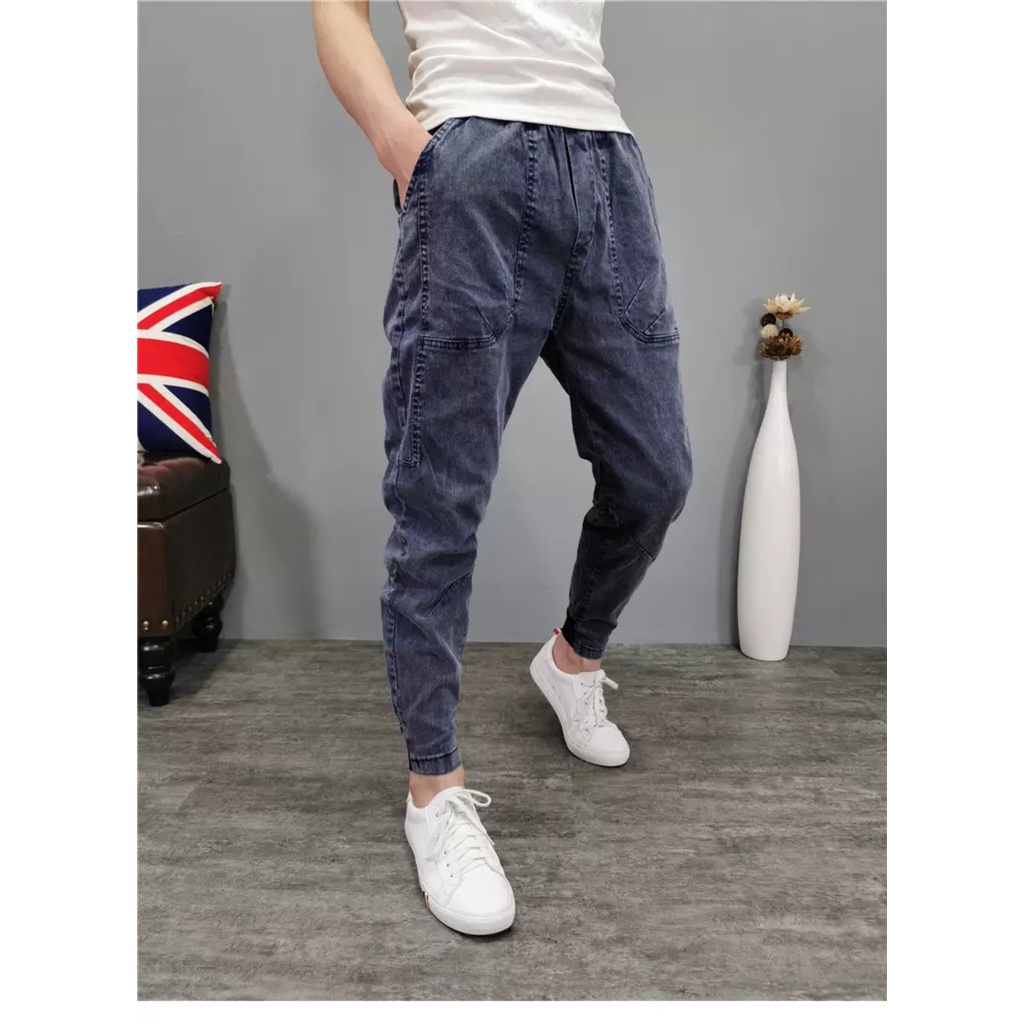 Quần Jean Nam Hàn Quốc -  Quần Bò Nam Jogger - Vải Mềm Mịn Không Ra Màu - Kiểu Dáng Thể Thao | BigBuy360 - bigbuy360.vn