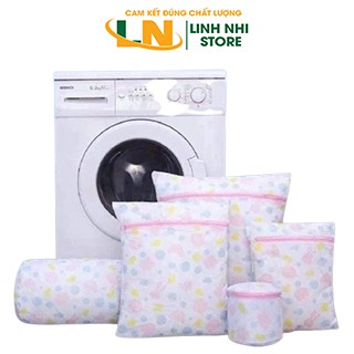 Túi lưới giặt quần áo, túi lưới giặt đồ set 5 chiếc giặt áo lót