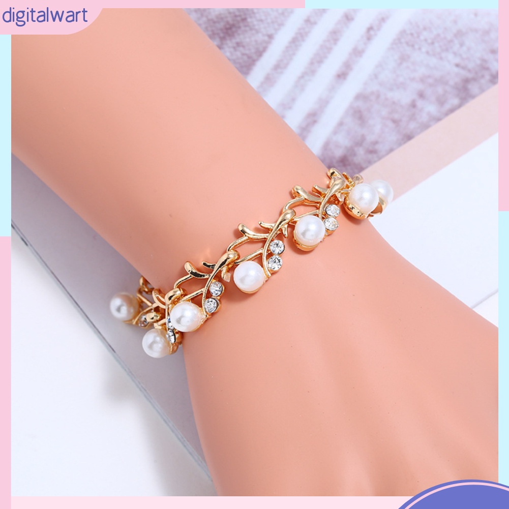 Bộ Trang Sức Đính Ngọc Trai Nhân Tạo Thời Trang Nữ