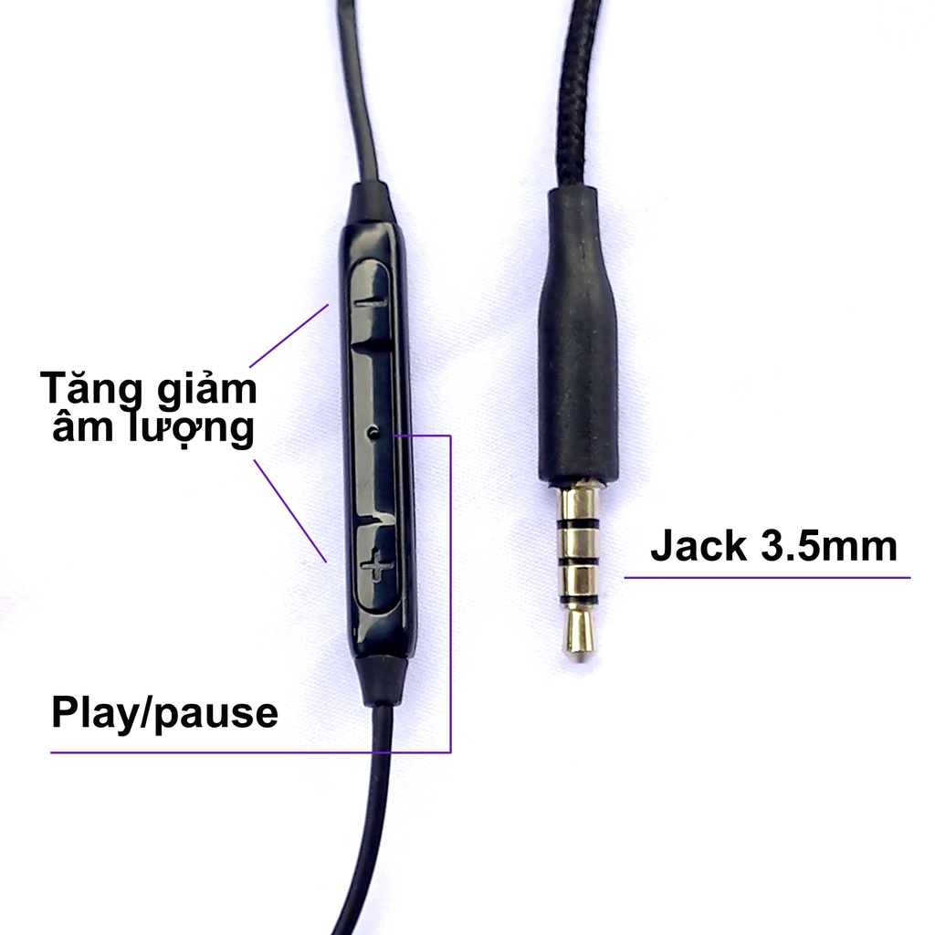 Tai nghe AKG S10+ chân 3.5mm hàng Việt Nam FULLBOX bảo hành 6 tháng kèm núm dự phòng chính hãng, âm chuẩn bass căng