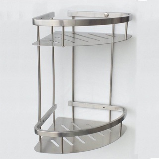 KỆ GÓC 2 TẦNG INOX 304 XƯỚC