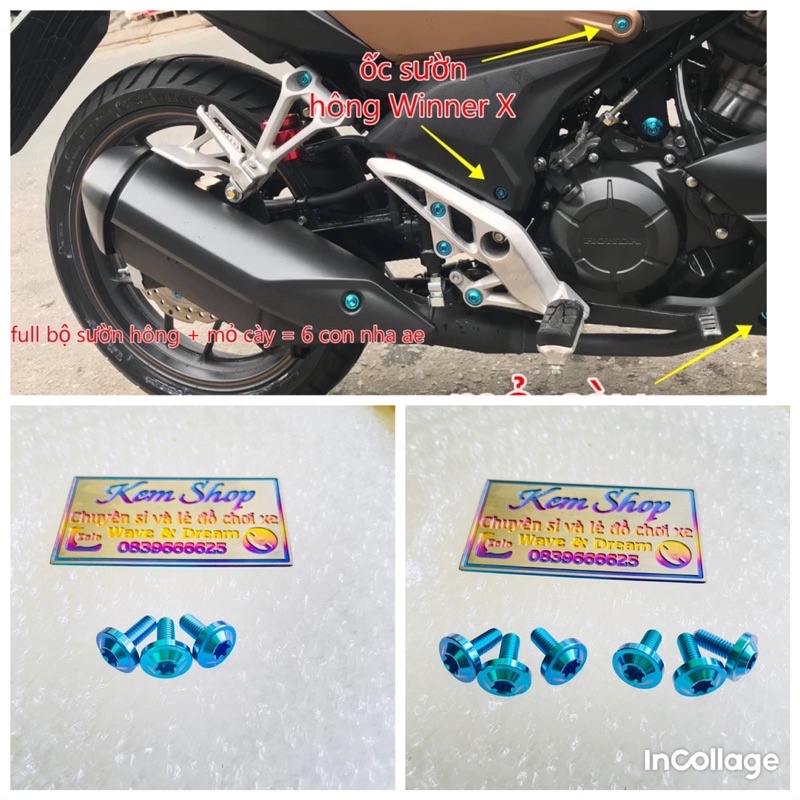 Bộ Ốc Titan Gắn Sườn Hông Mỏ Cày Winner/Winner X