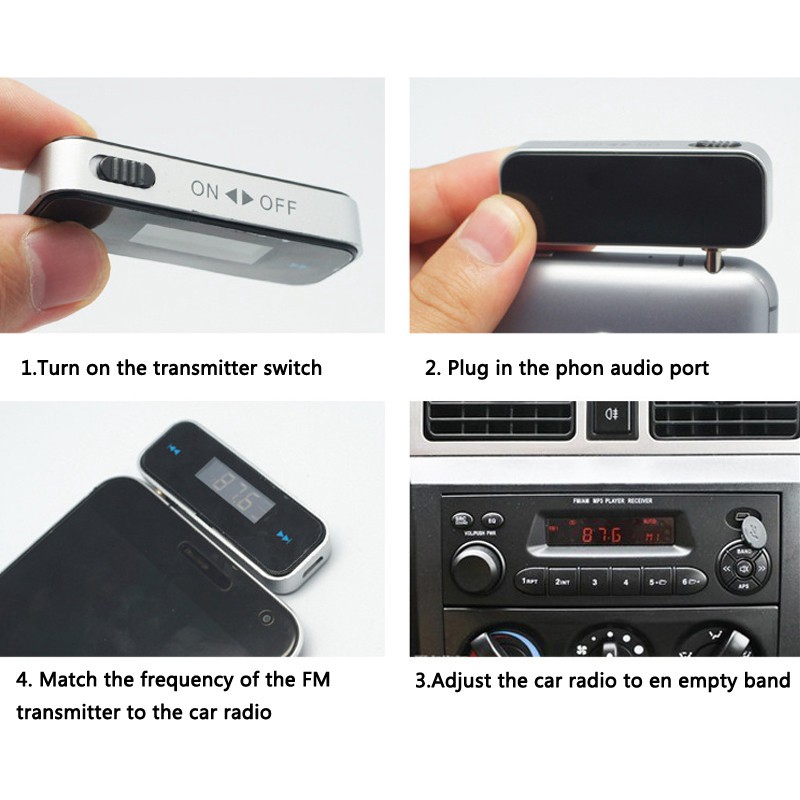 Mini Wireless 3,5mm Âm thanh trong xe Âm thanh Máy phát FM