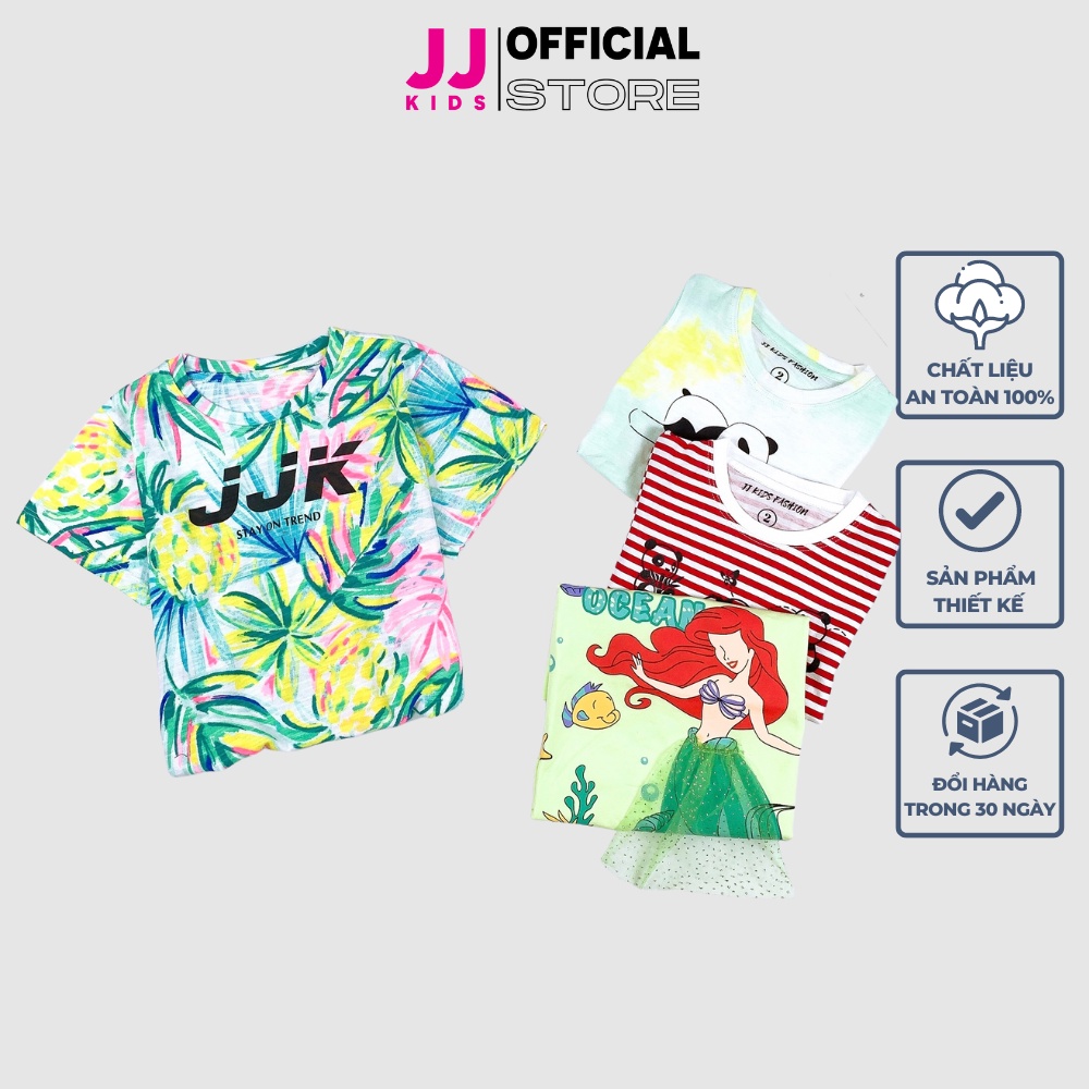 Áo thun cho bé gái hình nàng tiên cá dễ thương - JJ Kids