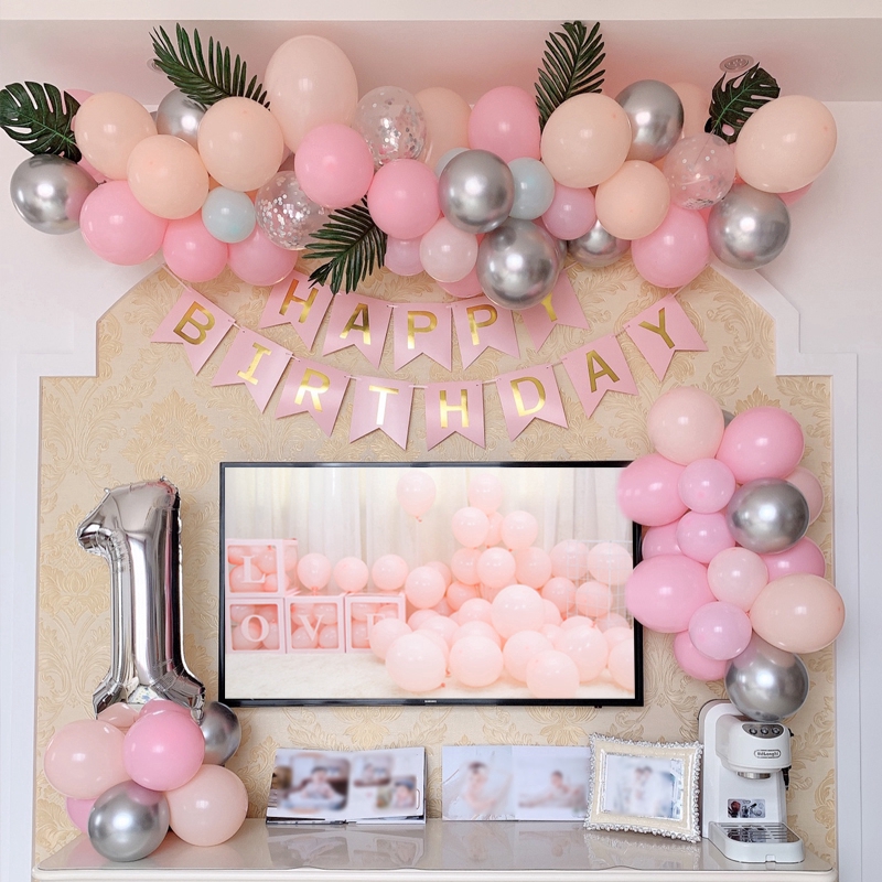 Bộ 10 bong bóng trơn màu dành cho trang trí tiệc sinh nhật/tiệc cưới