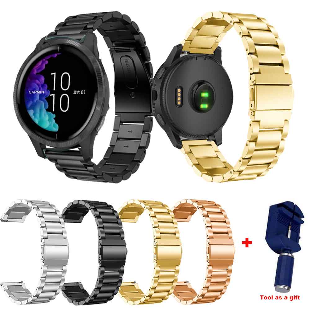 Dây đeo inox 20mm cho đồng hồ thông minh Garmin Venu/Venu SQ Music/Vivoactive 3/Vivomove HR/Approach S40