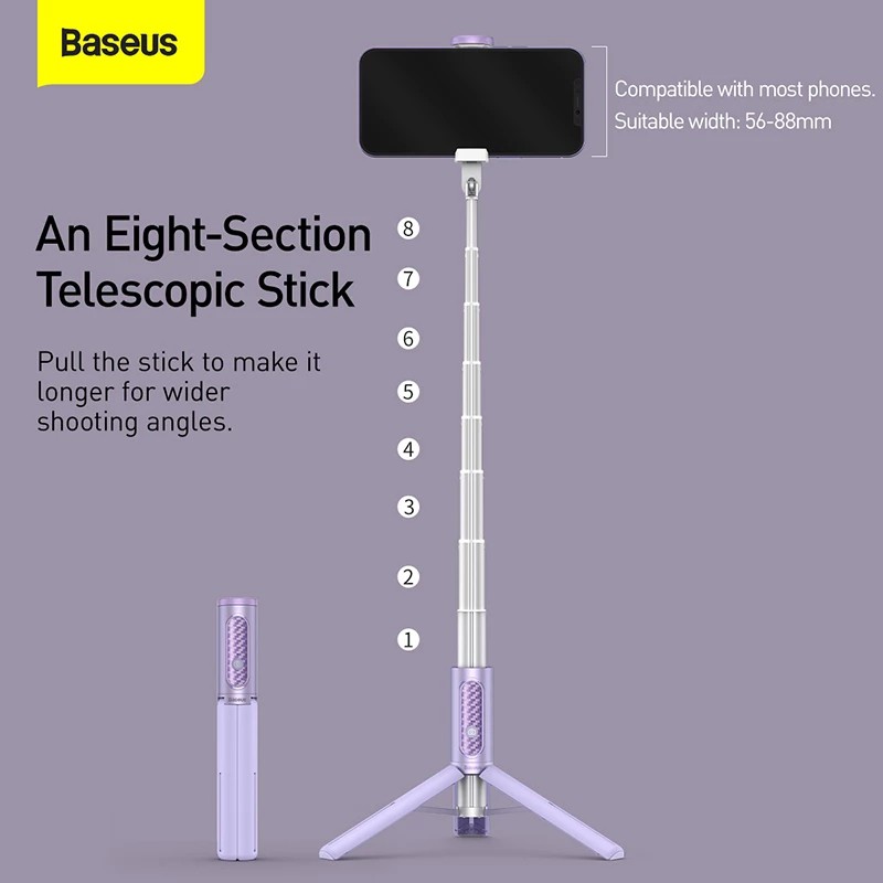 Baseus Traveler Extendable Wireless Bluetooth Tripod Selfie Stick