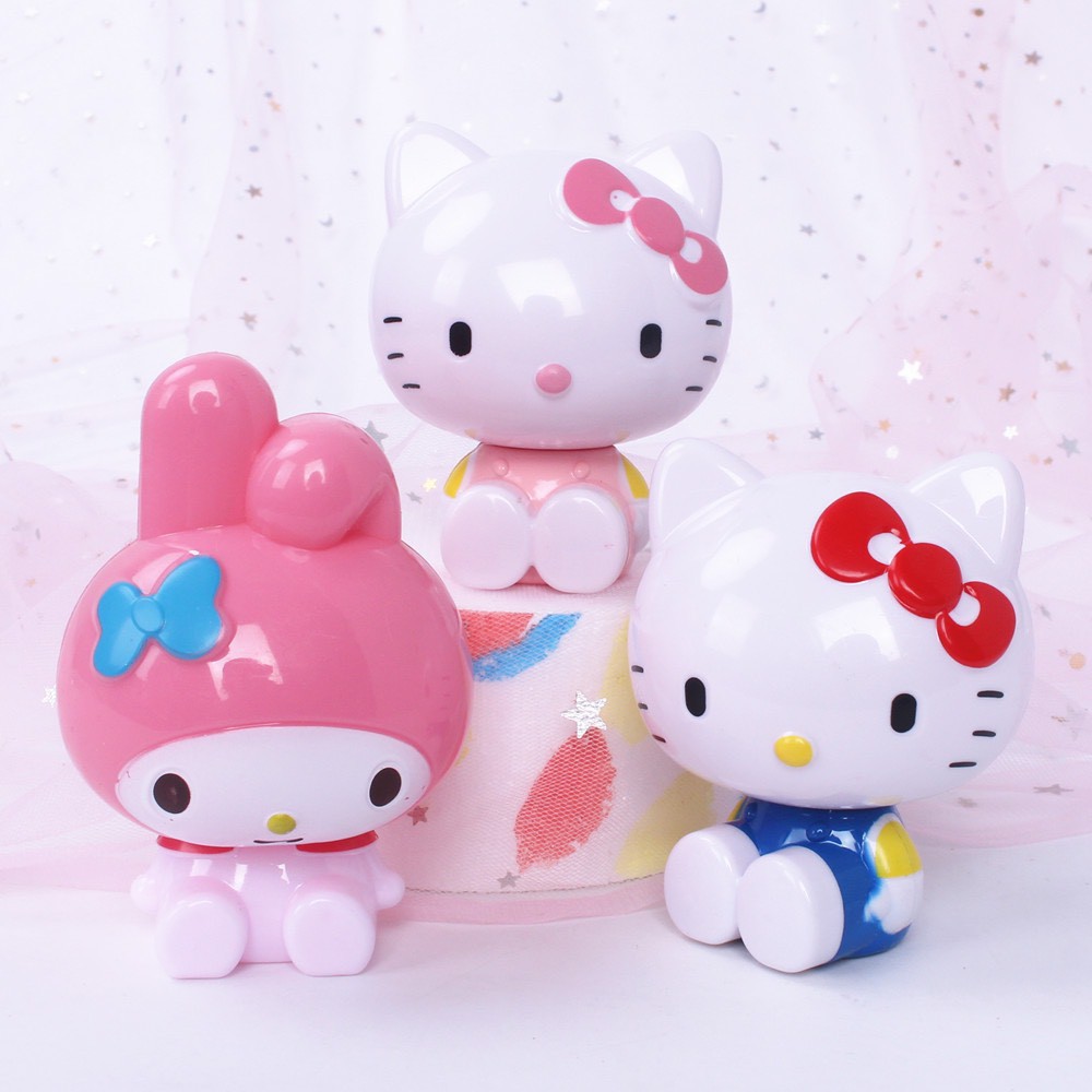 Phụ kiện bánh sinh nhật bánh kem - SET 3 MÈO HELLO KITTY nhựa trang trí bánh