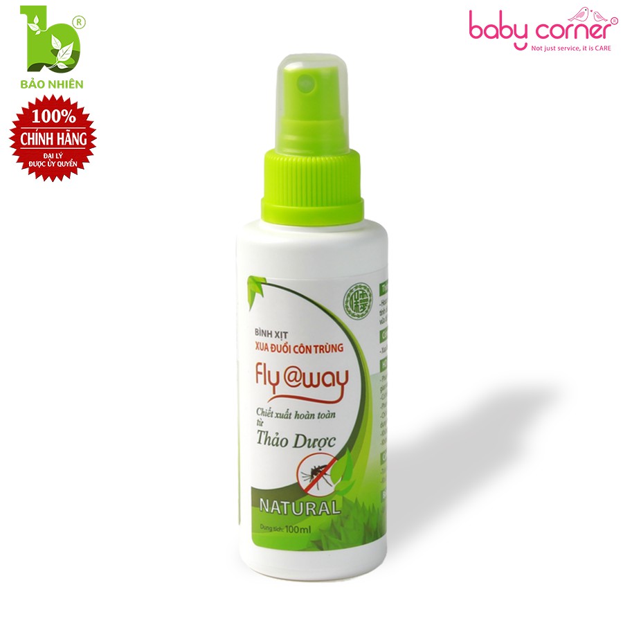 [HSD: T10/2024] Bình Xịt Thảo Dược Xua Đuổi Côn Trùng Fly Away Bảo Nhiên 100ml