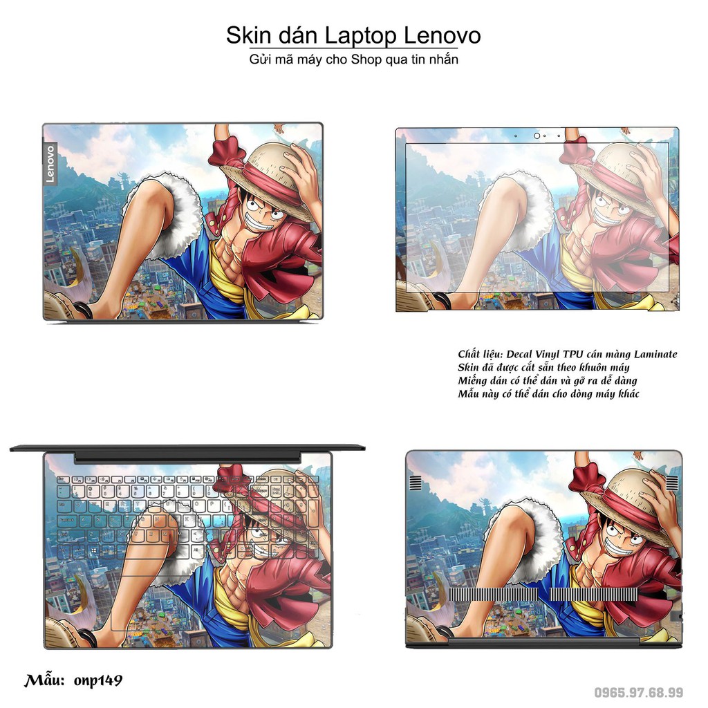 Skin dán Laptop Lenovo in hình One Piece _nhiều mẫu 18 (inbox mã máy cho Shop)