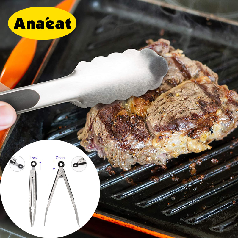 Kẹp ANAEAT Dùng Gắp Nướng Thịt BBQ Bằng Inox Chống Trượt