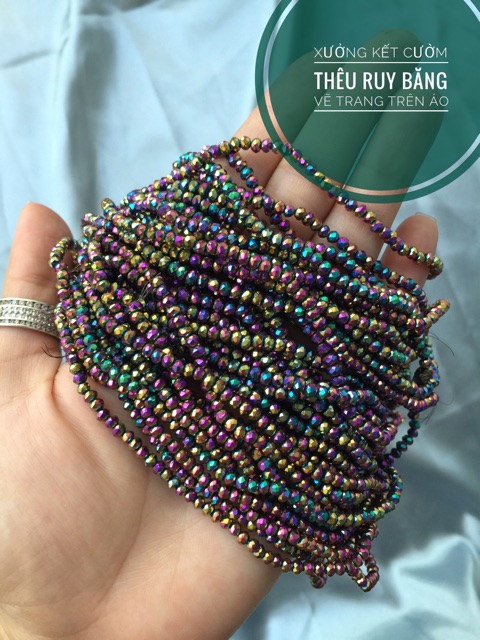 Hạt pha lê tròn 3mm