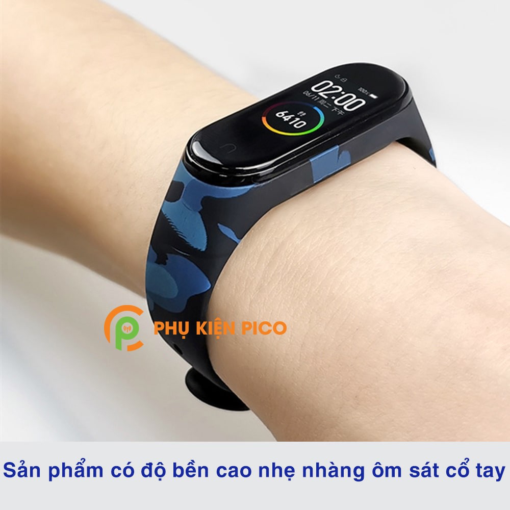 Dây đồng hồ Xiaomi Mi Band 6 cao cấp siêu mềm phong cách camo rằn ri nhiều màu - Dây silicon MiBand 6