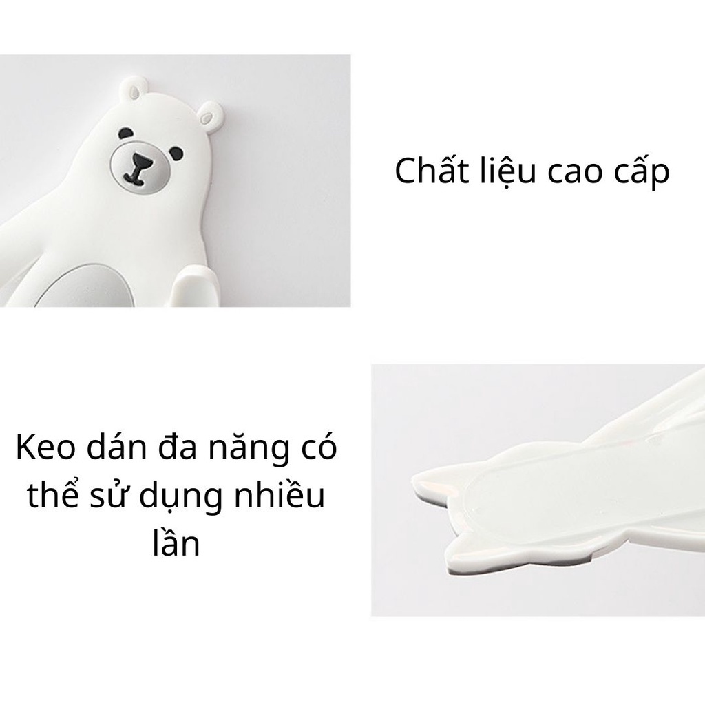 Móc Dán Tường Siêu Dính Trong Suốt Chịu Lực Tốt Hình Thú Treo Tường Chắc Chắn 11.5x7cm #MÓCDÁN