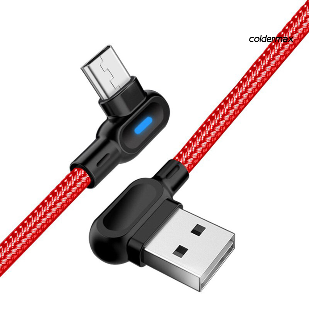 Dây cáp sạc nhanh Olaf góc 90 độ Micro Usb Type C 1m chuyên dụng cho Iphone Android