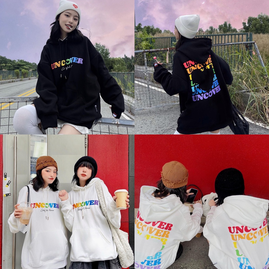 [Mã 2611THTRANG100K hoàn 10% xu đơn 99K] Áo Hoodie Local Brand Uncover Nam Nữ Vải Nỉ Bông Unisex Chữ 7 Màu Full Mạc