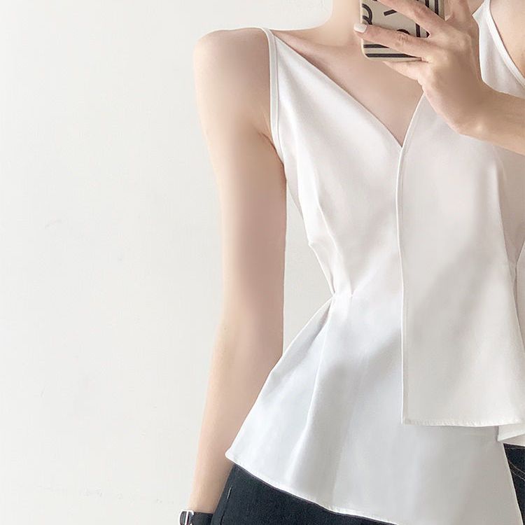 Áo Hai Dây Mùa Hè 2022 Phong Cách Pháp Hợp Thời Trang Cho Nữ