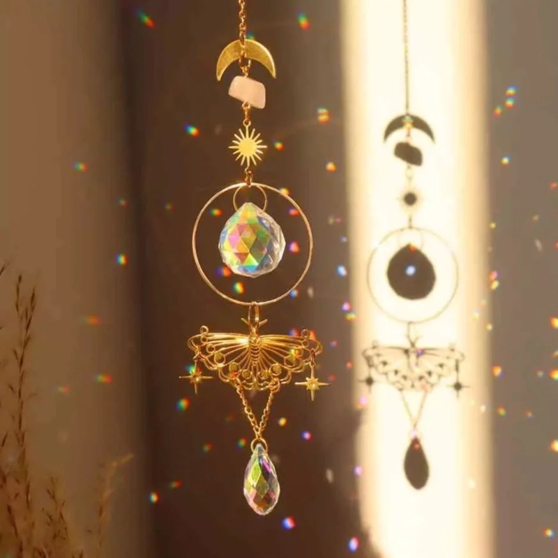 [Tổng hợp] chuông gió pha lê quà sinh nhật lưu niệm suncatcher ánh nắng cầu vồng phụ kiện trang trí nhà cửa phòng