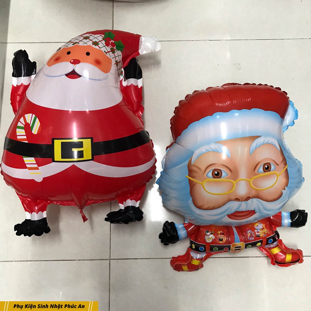 Bóng kiếng nhôm ông già noel 60cm 88cm trang trí giáng sinh Merry Christmas