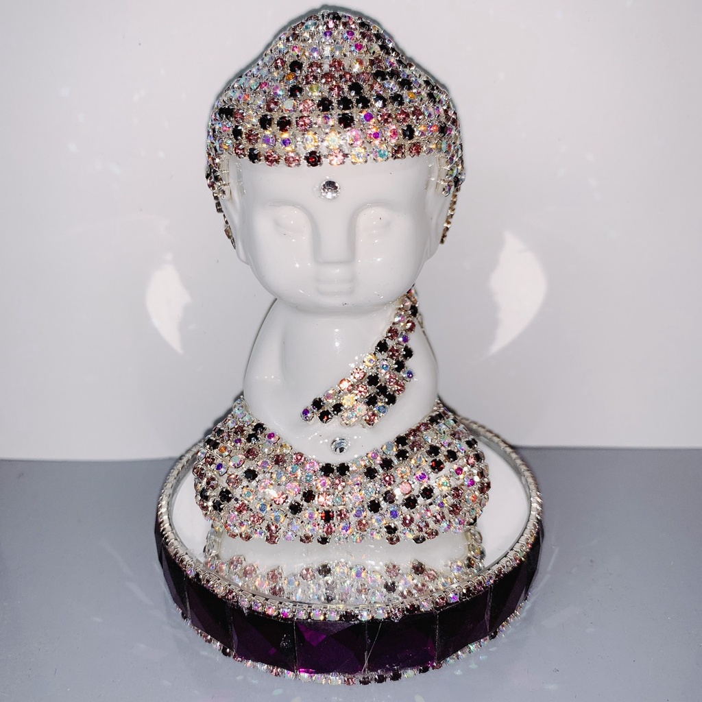 Tượng Phật Để Ô Tô - Tượng PHẬT NHƯ LAI Bằng Đá Pha Lê Để Taplo Xe Ô Tô, Văn Phòng Đem Tới Bình An