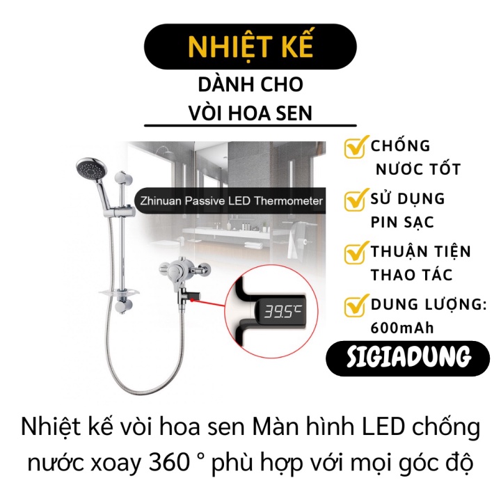 [SGD] Nhiệt Kế Vòi Sen - Nhiệt Kế Kỹ Thuật Số Đo Nhiệt Độ Nước Tắm, Màn Hình Led 8813