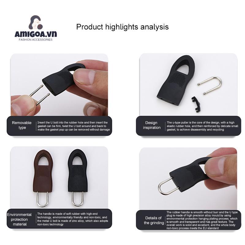 ✨✨Bộ Dụng Cụ Khóa Kéo/ Đầu Dây Kéo/ Đầu Dây Kéo Bằng Hợp Kim Thông Dụng Có Thể Tái Sử Dụng Cho May Vá DIY