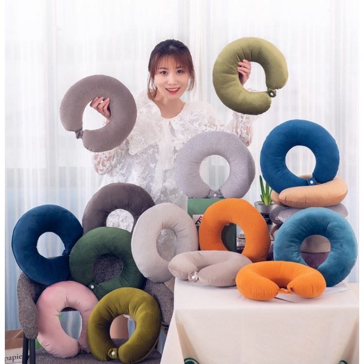 Gối Chữ U Kê Cổ Ngủ Trưa, Gối Ngủ Chống Đau Mỏi Vai Gáy Cho Dân Văn Phòng