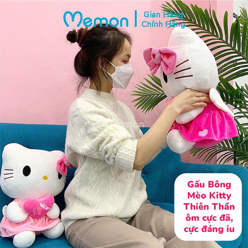 Gấu Bông Mèo Kitty Thiên Thần Cao Cấp Memon