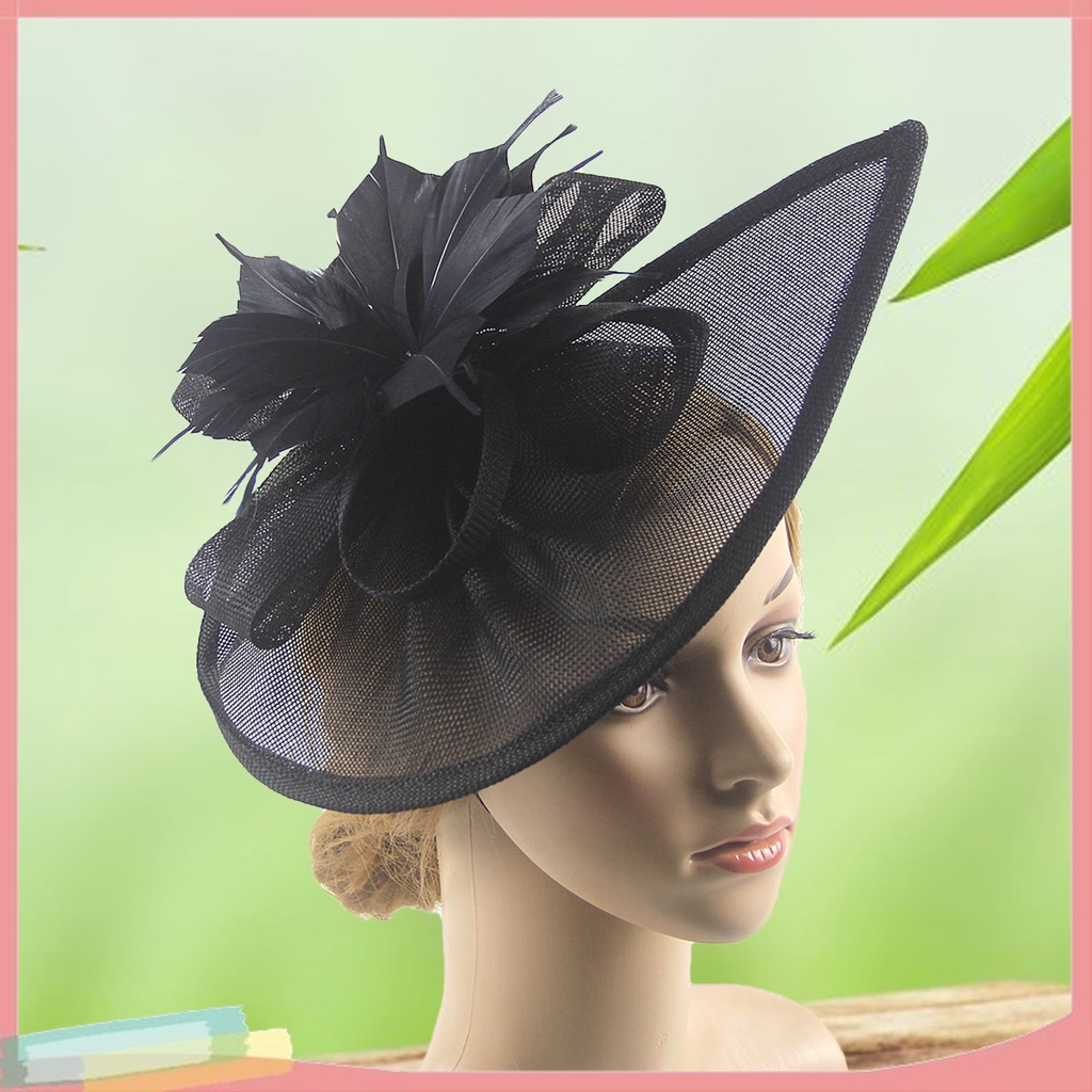 Lk-kẹp Tóc Dạng Lưới Hình Hoa / Lông Vũ Đa Năng Cổ Điển Cho Tiệc Cocktail