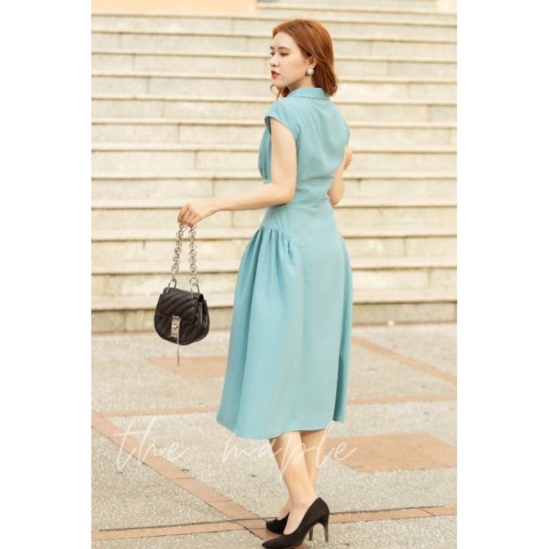 Đầm công cở nhấn eo bên THE MAPLE Mint