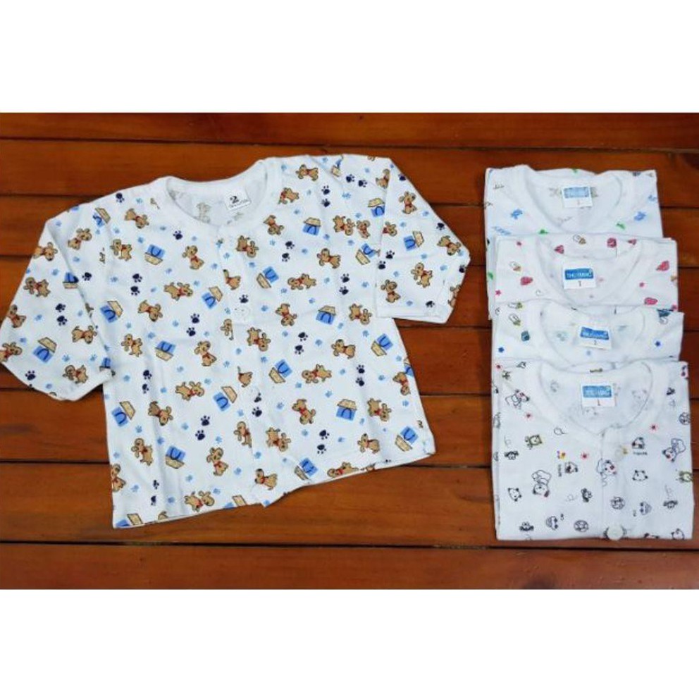 Áo sơ sinh dài tay trắng chất cotton mềm mịn cho bé size 1,2,3,4 - Quần áo sơ sinh - 2X MART