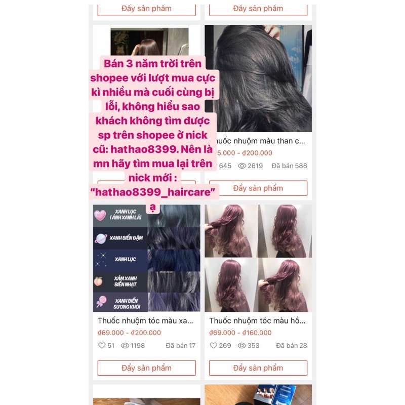 Thuốc nhuộm màu than chì(không tẩy) tặng kèm trợ dưỡng, găng tay | BigBuy360 - bigbuy360.vn