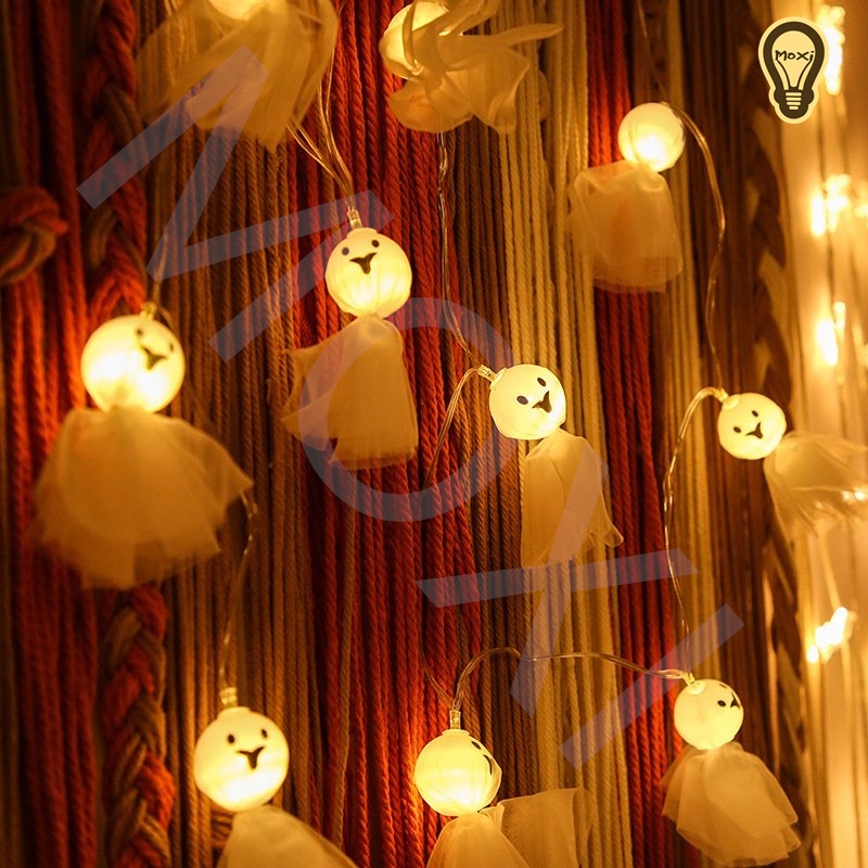ĐÈN LED DÂY HALLOWEEN MẪU MỚI 2022 BÍ NGÔ dùng trang trí DECOR trong nhà , ban công, ngoài trời dịp lễ hội MOXI