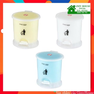 Thùng rác nhựa duy tân hình oval đạp chân loại lớn dung tích 20.5l- kích thước: 39.5 x 35 x 44 cm