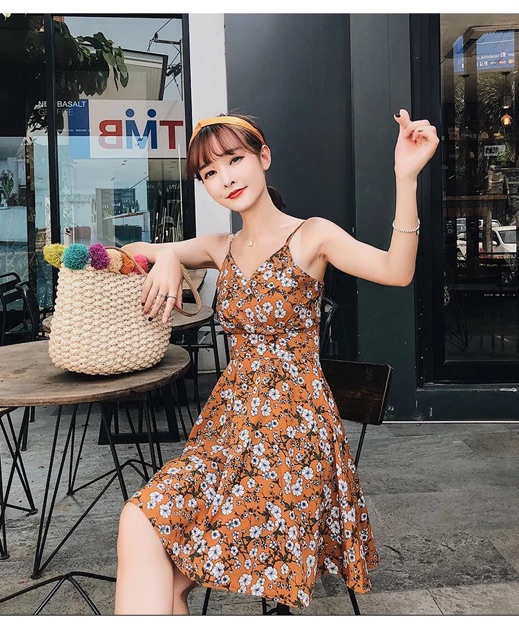 Đầm hai dây nữ