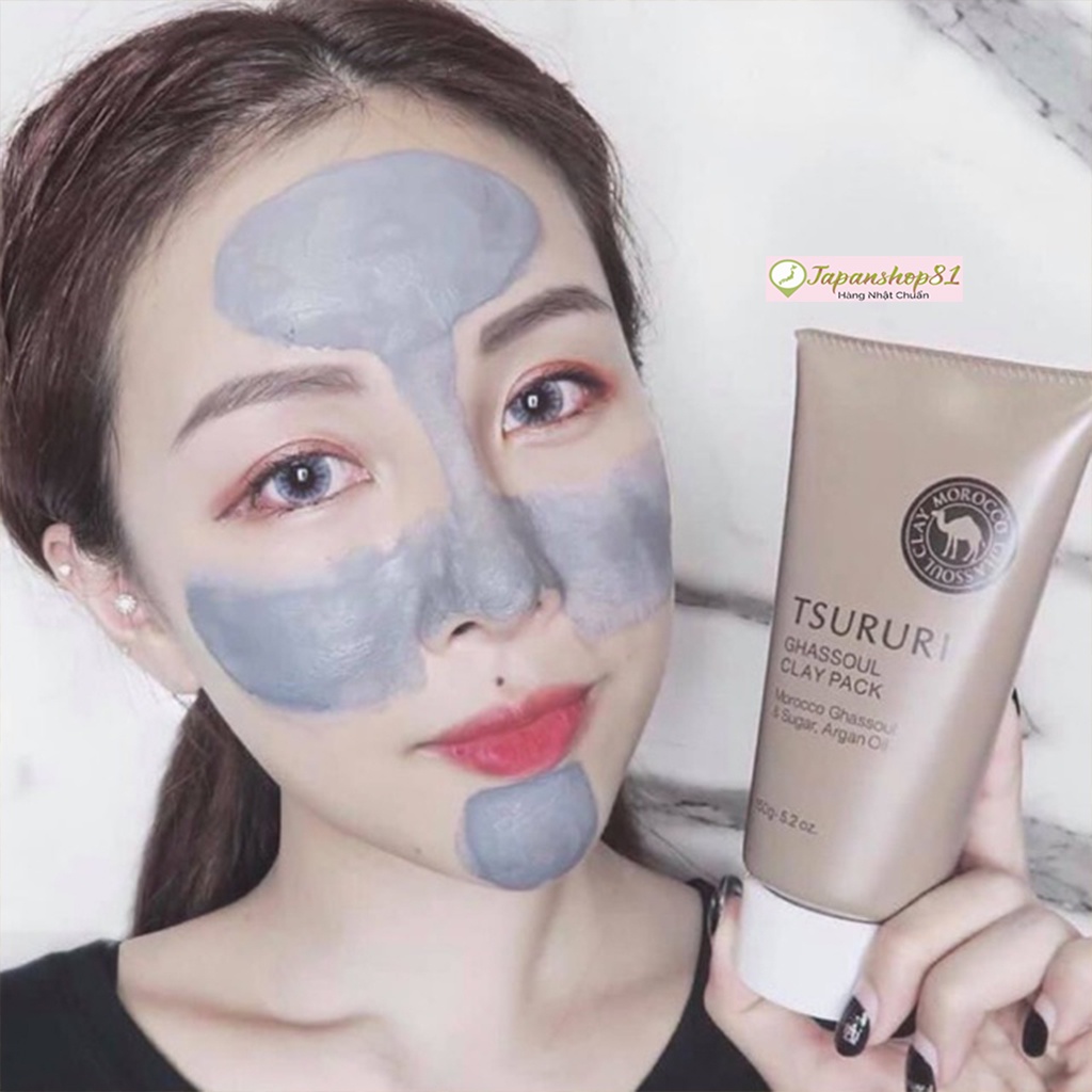 Mặt nạ đất sét Tsururi Ghassoul & Mild Sea Clay Pack Nhật Bản 150g –Japanshop81