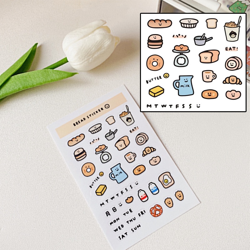 Sticker Dán Trang Trí Điện Thoại Hình Thức Ăn Hoạt Hình Dễ Thương Chống Thấm Nước