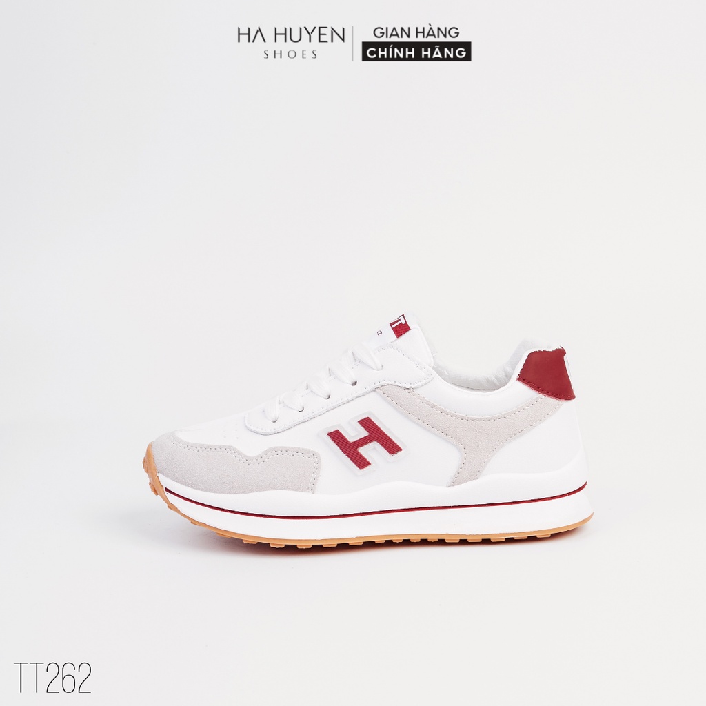 Giày thể thao nữ Hà Huyền Shoes sneaker hông chữ H đế kẻ viền năng động - TT262