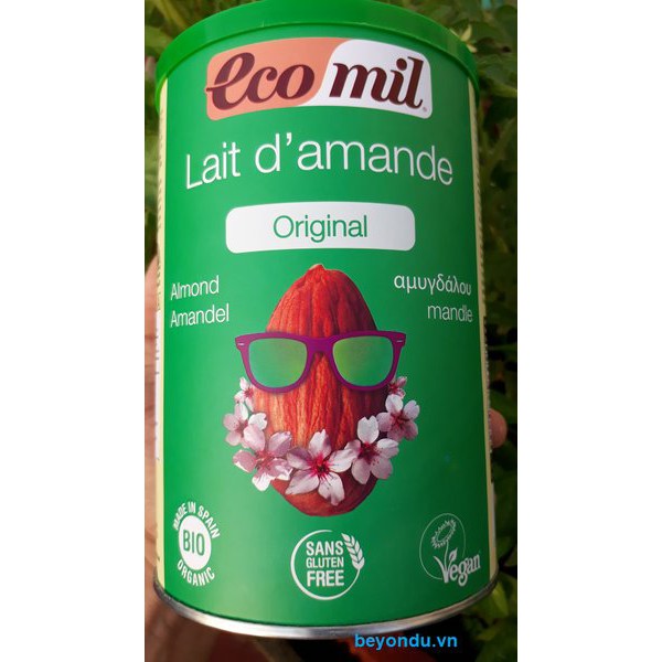 Sữa bột hạnh nhân hữu cơ Ecomil original 400g