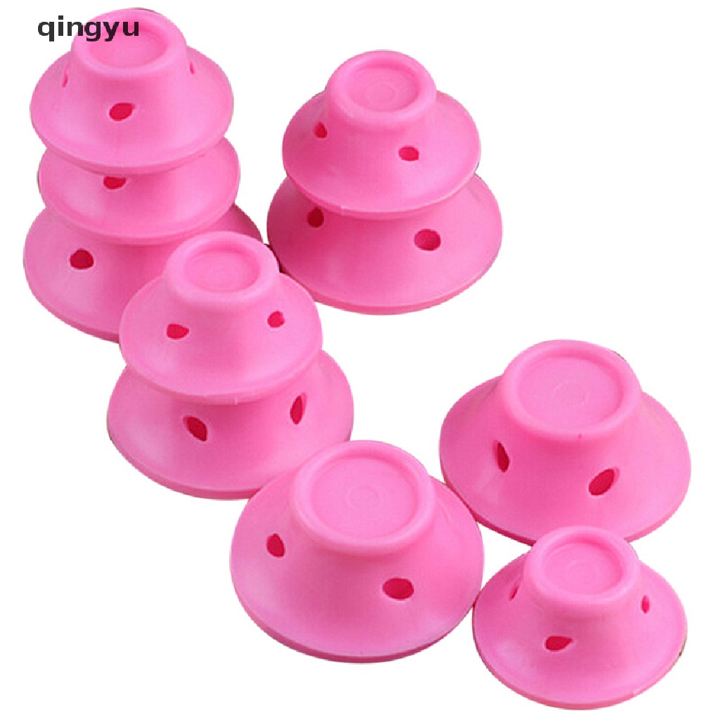 Bộ 10 Lô Cuốn Tóc Bằng Silicon Mềm DIY Dành Cho Nữ