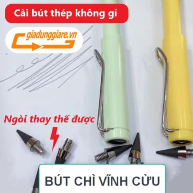 Bút chì VĨNH CỬU (Có vỉ thêm tẩy và 1 ngòi) Viết chì không lem bẩn không cần chuốt mãi không hết chì - HS Shop Thủ Đức