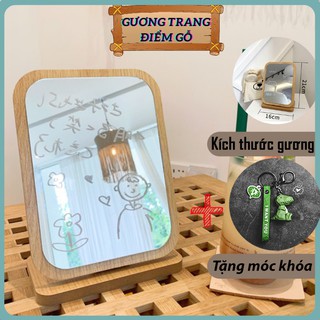 🎀GƯƠNG GỖ HÀN QUỐC 🎀 Gương Gỗ Để Bàn Mặt Gương Độc Đáo Cho Bạn Thỏa Sức Sáng Tạo