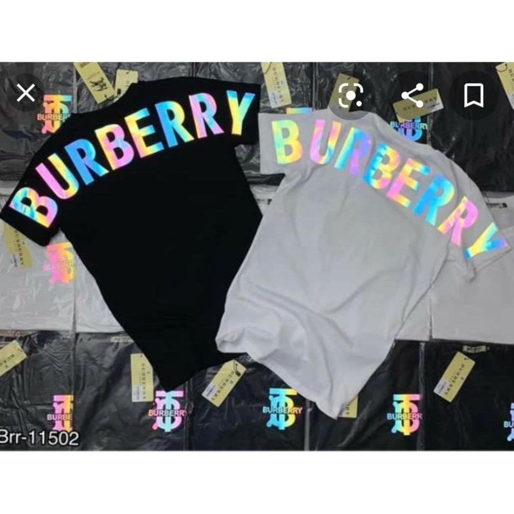 ÁO THUN NHŨ BẠCUNISEX IN CHỮ BURBERRY Áo phông cotton chất đẹp mát, áo unisex, áo phông trắng đen | BigBuy360 - bigbuy360.vn