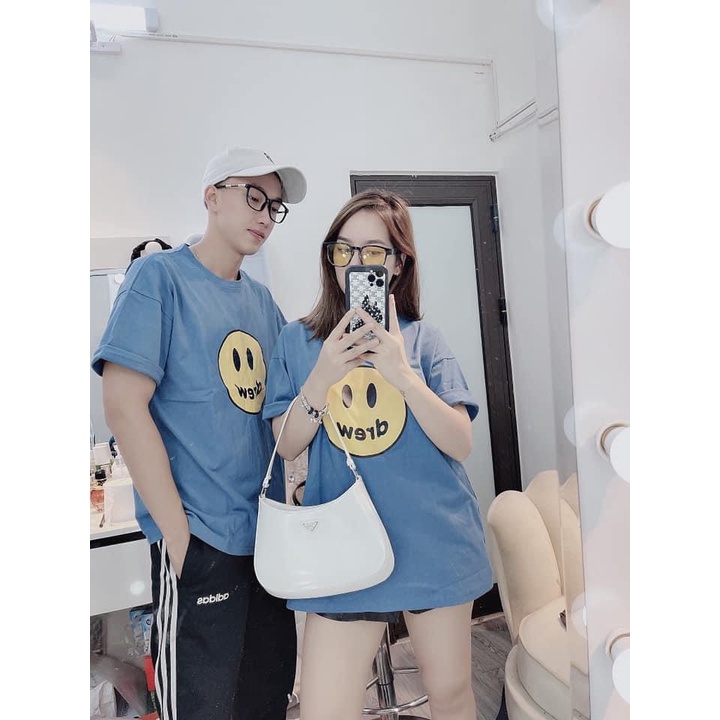Áo phông unisex cộc tay in hình Brew mặt cười - Thun form rộng cổ tròn, pull dáng suông phong cách cá tính HOT