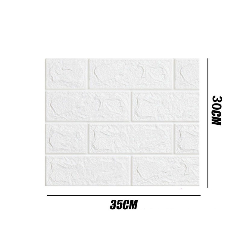 Miếng dán tường bằng xốp chống thấm nước hình viên gạch 3D độc đáo trang trí nhà cửa DIY